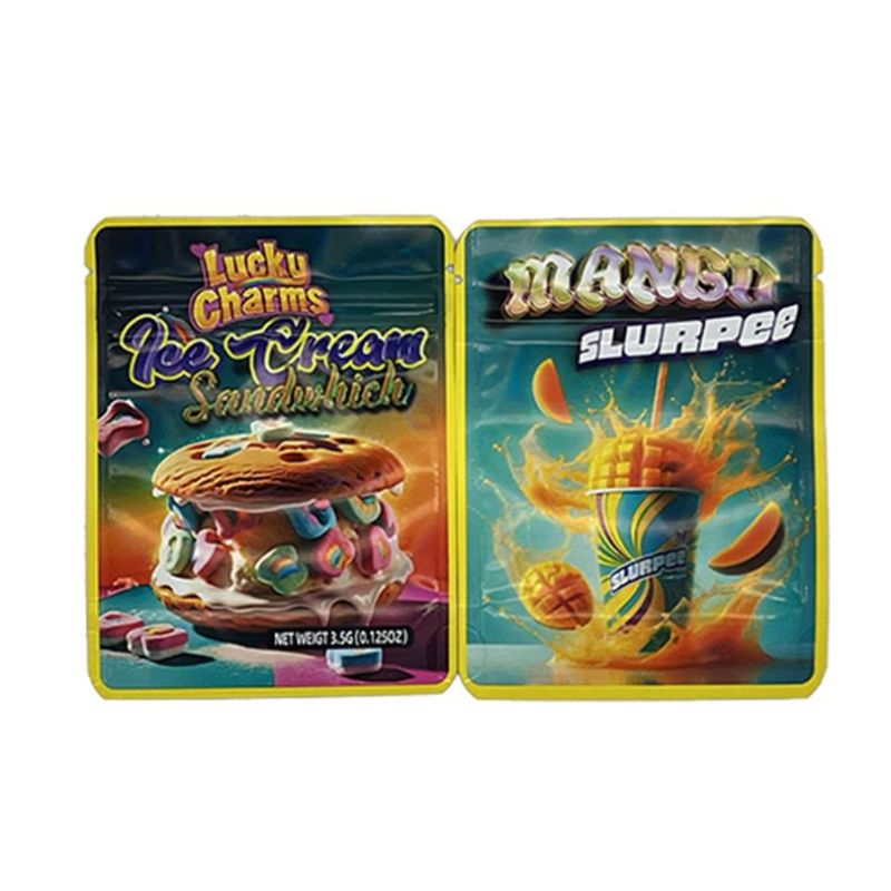 Artistic Dessert Series 3.5g Holographic Mylar Bags